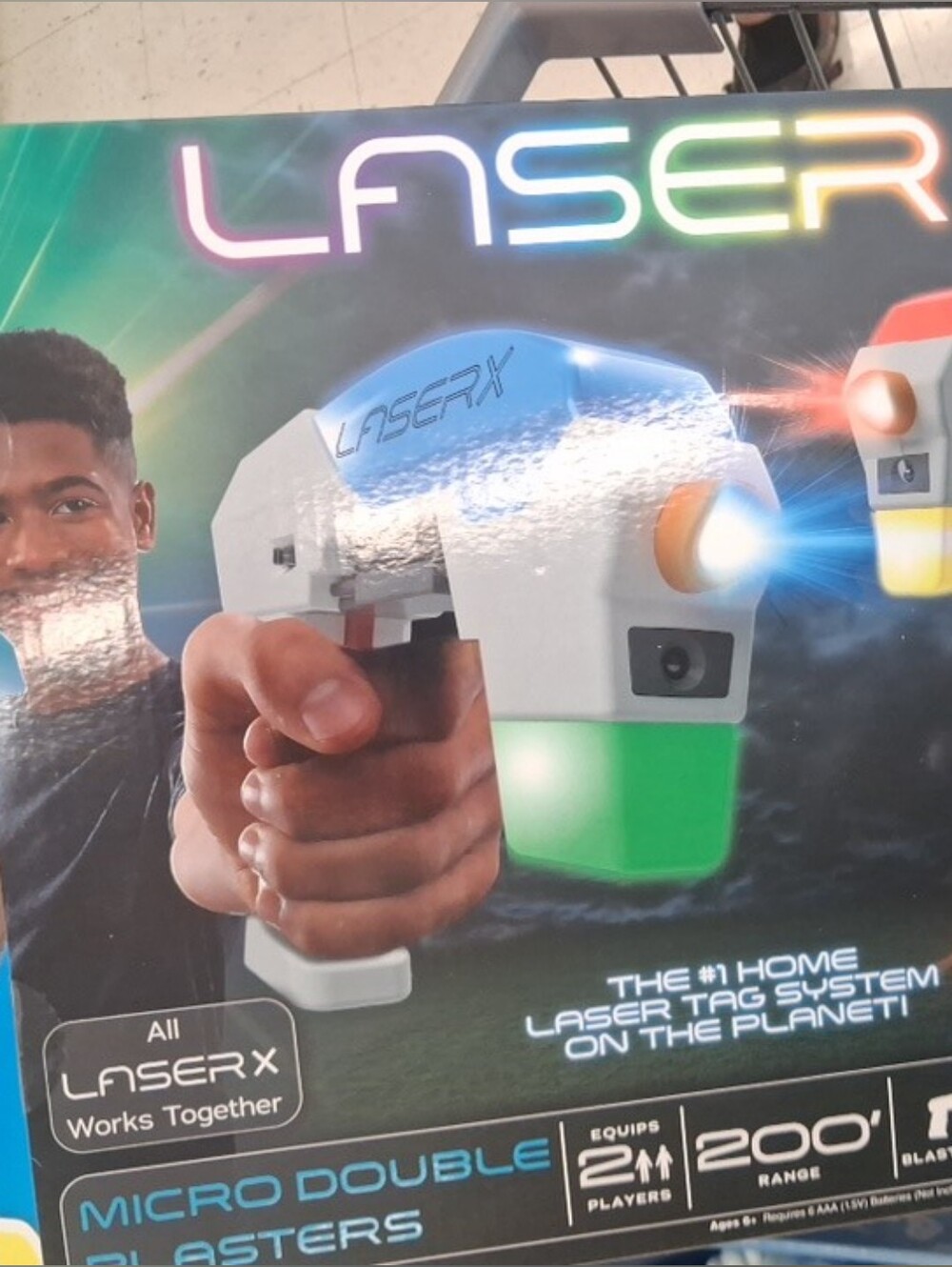 Laser X Micro Double Blasters – White and Red Wireless Laser Tag Set